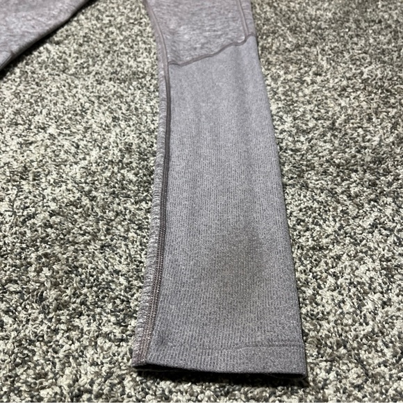 Athleta Exhale Stash Pocket Heel Tight High Rise Gray Purple Leggings M Note - Picture 13 of 13